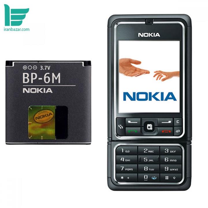 باتری موبایل نوکیا مدل BP-6M با ظرفیت 1100 میلی آمپر - مناسب گوشی موبایل Nokia N73